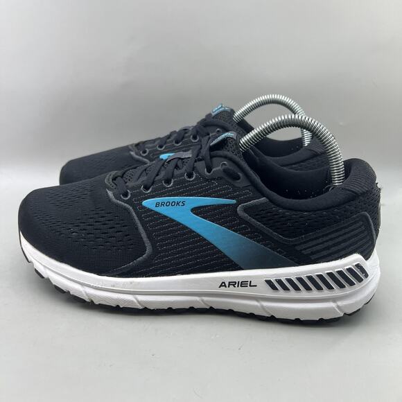Brooks Ariel 20 Running Shoes Women Size 9.5 2E Black Blue Extra Wide Sneakers - Picture 3 of 9